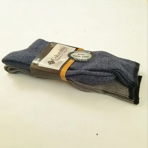 Men's Columbia 2-Pack Cushioned Socks Size L (9-12) Blue Gray